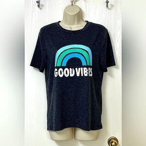 🟢 Good Vibes Blue Rainbow T-Shirt